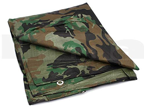 BSD Tarnplane, Camouflage Abdeckplane - Dick - 80g/m² - 4x6m - Abdeckplane - Wasserdicht Abdeckplane, Gewebeplane, Schutzplane