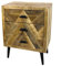 DARO DEKO Mango Holz Möbel Natur Nacht-Schrank mit 3 Schubladen 45 x 61cm