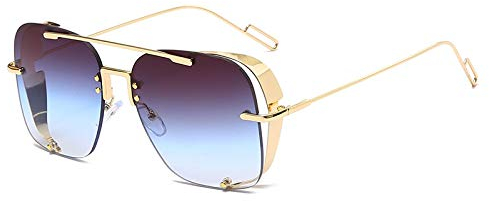 Sunglasses Modische Sonnenbrille Neue Steampunk Sonnenbrille Mode Männer Frauen Designer Vintage Quadrat Metallrahmen So