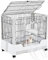 Abician Cage Lapin Deux étages Clapier pour Petits Animaux Cage Lapin Nain avec Plateforme Rampe 75,5x50,5x67,5cm