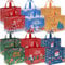 AhfuLife 12 Stück Geschenktüten Weihnachten Groß, Non Woven Weihnachtstaschen Weihnachtstüten mit Griffen, Wiederverwendbare Weihnachtsgeschenktüten, Weihnachts Geschenktaschen, 40 * 36 * 15CM