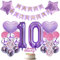 Luftballon 10 Geburtstag Lila Folienballon 10 jahre Geburtstag dekoration mädchen Luftballons Lila Geburtstag Happy Birthday Folienballon 10 Geburtstagsdeko Mädchen Geburtstag Deko Mädchen lila