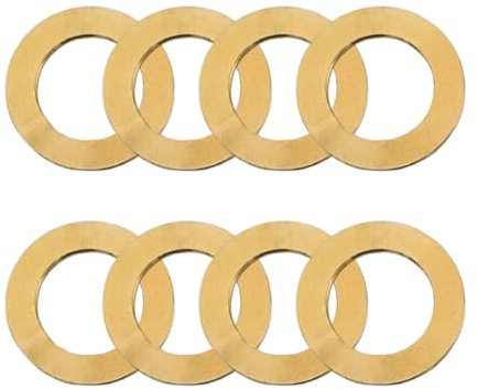 8PCS Saw Blade Bushings - 1 to 5/8 Brass Adapter Washers, Thickness of 1.5mm