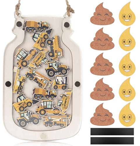 Reward Jar for Kids, Potty Training Reward Chart, Good Behaviour Chart Reward Pot for Boy Girl, Magnetic Reward Jar for Home School Classroom Teacher Parent (Poo+Car)