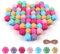 TOAOB 91 Stück Natürliche Achteckig Bunte Holzperlen zum auffädeln Holzkugeln 15mm mit Loch set Geometrische Holz Perlen Basteln für DIY Schmuck Herstellung