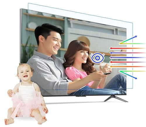 KELUNIS Protecteur d'écran TV antireflet de 75 pouces, film mat anti-lumière bleue/anti-reflet/anti-rayonnement, film de protection d'écran d'affichage LED LCD,75