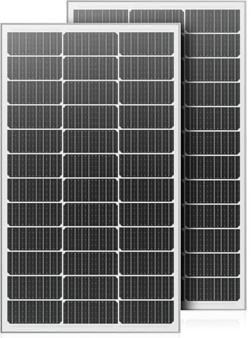 WERCHTAY Panneau solaire 200 W PV pour batteries 12 V Type N 2 panneaux solaires monocristallins 100 W Panneau solaire pour caravane, yacht, RV, supports de toit, bateau (blanc)