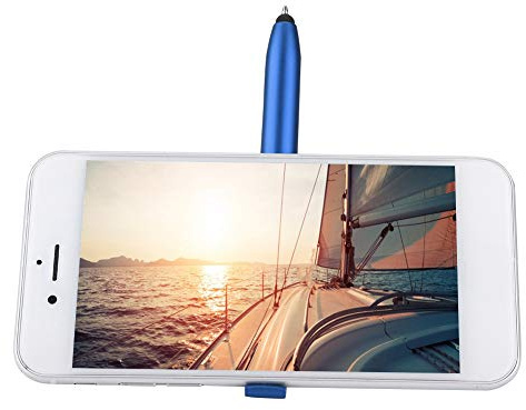 Yctze Stylo Capacitif pour écran Tactile 4 en 1 avec Lumière LED – Stylet à Bille Multifonction pour Tablettes et Smartphones (Blue)
