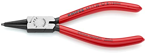 Knipex Pinza per Anelli di Sicurezza per Anelli di Sicurezza Interni a Fori Bonderizzata Nera, Rivestiti in Resina Sintetica 140 Mm 44 11 J0
