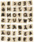 Schaumstoffstempel, Größe 3x3 cm, 41 Stück