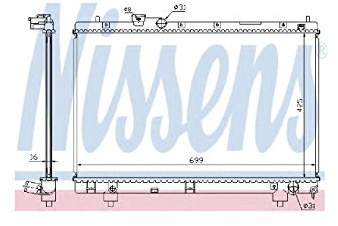 NISSENS 64795A Kühler Motorkühlung Kühler Wasserkühler Motorkühler für TOYOTA Picnic (XM1) 164007A270 164007A271