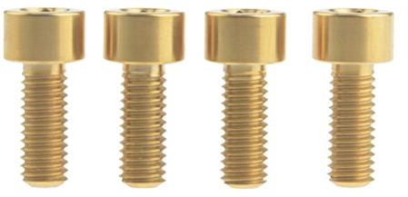 M6 x 15 mm Titan-Schraube für Shimano XTR XT SLX Scheibenbremse, 4 Stück (Gold)
