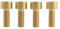M6 x 15 mm Titan-Schraube für Shimano XTR XT SLX Scheibenbremse, 4 Stück (Gold)