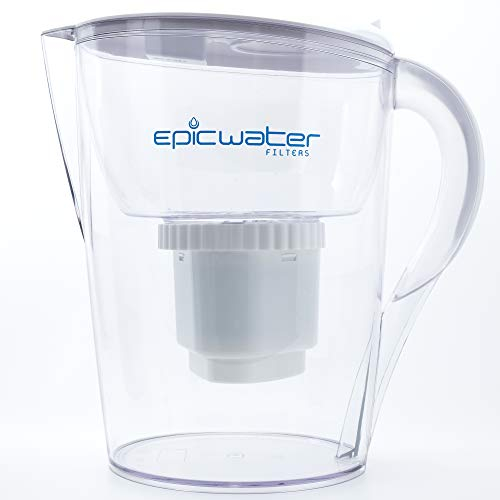 Epic Pure Water Filter Jug, Without BPA, Removes Fluoride, Lead, Chromium 6, Removes PFOS PFOA, Heavy Metals, Micro Organisms, Pesticides, Chemicals, Industrial Pollutants