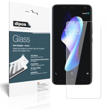 dipos 2x Displayschutzfolie 9H klar für BQ Aquaris V
