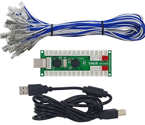 SJJX 2 Players Arcade Game DIY Kit USB Encoder Controller Button Joystick For Retro Pie Raspberry Pi MAME PC