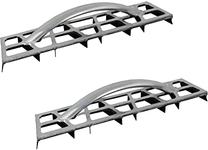 2er Set DEWEPRO® Alurabot - Alu-Gipserhobel - Kantenhobel mit 8 Stahlklingen - 465x90mm - Handhobel - Putzhobel - Schleifraspel