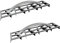 DEWEPRO® Lot de 2 rabot en aluminium - Rabot à plâtre - Avec 8 lames en acier - 465 x 90 mm - Rabot manuel - Râpe de nettoyage