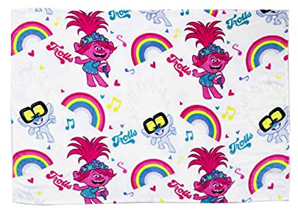 Trolls Offizieller 2 Fleece-Decke, Überwurf, Pink & Violett, Konzert-Design, super weiche Decke, perfekt für jedes Schlafzimmer