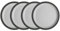 Denby - Elements Fossil Grey Dinner Plates Set of 4 - Dishwasher Microwave Safe Crockery 26.5cm - Dark Grey, White Ceramic Stoneware Tableware - Chip & Crack Resistant Large Plates