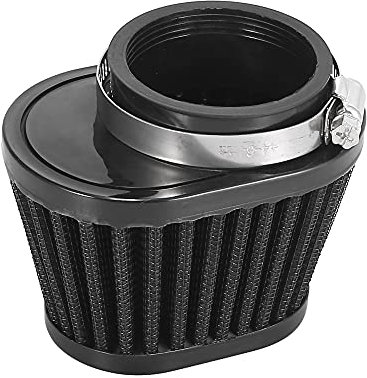 Motoforti Filtro dell'aria universale 51 mm rotondo affusolato per moto nero