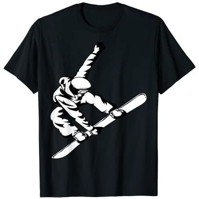 Riesiges cooles Spring-Snowboard, das ein Grab macht T-Shirt