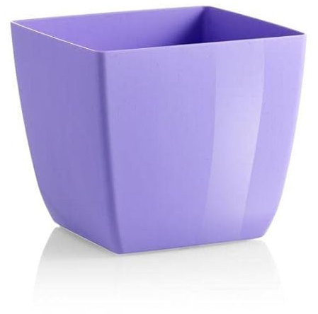 Decor Space Vaso quadrato da esterno Color Santiago per piante e fiori (13 cm, Lilla)