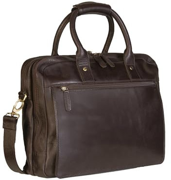Dermata Aktentasche Leder 39 cm Laptopfach