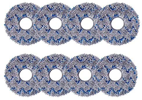 AiLomey Lot de 8 Chiffon de Nettoyage de Rechange pour ECOVACS DEEBOT X1 Omni / X1 e Omni / T20 Omni, Serpillières en Microfibre pour ECOVACS DEEBOT X1 TURBO Aspirateur Robot