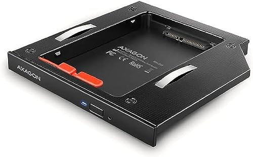 AXAGON RSS-CD12 2,5 Zoll SSD/HDD Adapter für optisches Laufwerk, 12,7 mm, LED