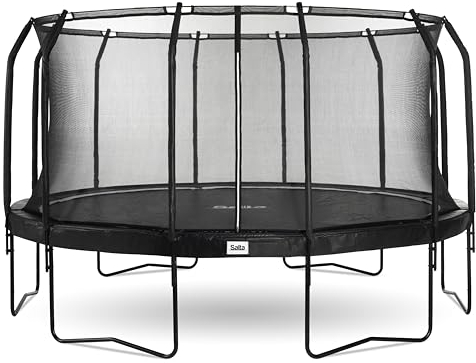 Salta Premium Black Edition - Trampolin mit Sicherheitsnetz - Rund - ø 457 cm - Schwarz (⌀ 457 cm, Max 150 KG)