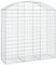 vidaXL Panier de Gabions Arqué Cage à Gabion Mur de Gabion Panier à Pierre Gabion pour Pierre Jardin Patio Extérieur 150x50x140/160 cm Fer Galvanisé