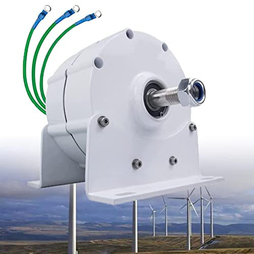 FENGSSLL Imán Permanente portátil Generador, 5000W/6000W/8000W/10000W 12V 24V 48V Alternador de imán Permanente con Controlador generador de Viento de Bricolaje,6000W-48V