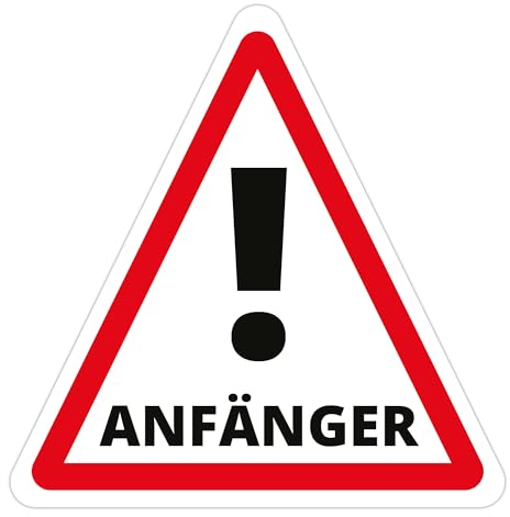 Anfänger Schild Auto - Verschiedene Typen - Fahranfänger Schild Auto Ideal für Neulinge - Sticken für Anfänger Lesbar aus Großer Entfernung - Wohnmobil Aufkleber (Fahranfanger_2)
