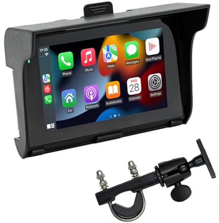 XRC TECH - Navegador GPS para motocicleta con pantalla táctil HD de 5 pulgadas, inalámbrico, Android Auto, IP65, impermeable, Bluetooth, sin conexión, enlace de espejo, reproductor MP5 multimedia