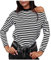 Komiseup Tshirt Damen Basic Gestreiftes Langarmshirt Sexy schulterfrei Oberteile Gestreiftes Langarm Shirt Long Sleeve Tee Tops Rundhals Bluse Tops Mode Kleidung Langarmshirts Frauen
