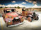 Papier peint photo non tissé - Voitures abandonnées - 500 x 280 cm - Art photo - Rouille vintage - Route rétro - 66 prairie - Voiture ancienne - Décoration murale - Papier peint mural