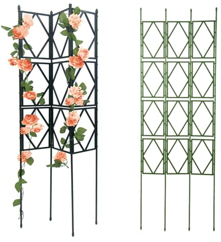 Rankgitter Aus Metall, Kletterhilfe Für Topfpflanzen, 60 Cm X 180 Cm Großes Rankhilfe Für Rosen, Langlebiger Gartenzaun, Zum Klettern Von Weinreben Und Blumen ( Color : White , Size : 60x220cm/23.6x86