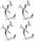 4 piezas abrazadera para luces de escenario, aleación de aluminio, abrazaderas para luces de escenario para trabajos graves, luces de escenario, abrazadera soporte gancho para colgar luces para DJ