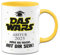 Abi 2025 Tasse DAS WARS Abitur 2025 - Möge die Macht mit Dir sein! - Geschenk zum bestandenen Abitur für Junge & Mädchen (Gelb)