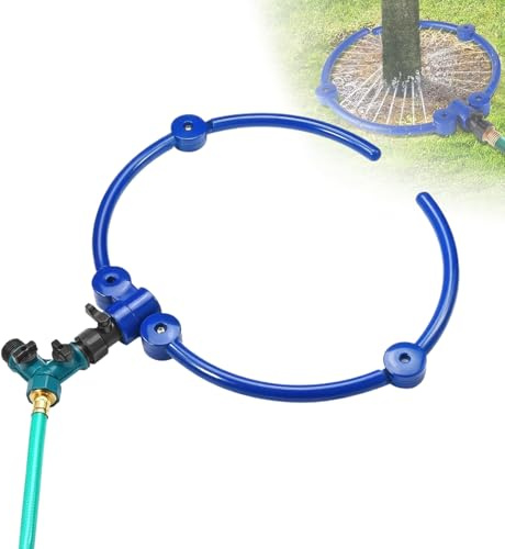 Bewässerungsring Für Bäume Zeitverzögert | Bewässerungssystem | Verstellbarer 360 Grad für Garten Rasen Pflanzen Beete