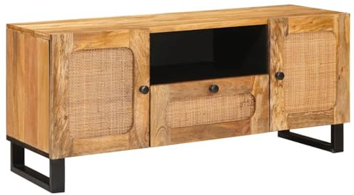 vidaXL TV-Schränk Braun 105 x 33 x 46 cm Massivholz Mango
