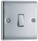 BG Electrical - Interruptor de luz de doble vía, metal perlado, níquel polished chrome - screwed