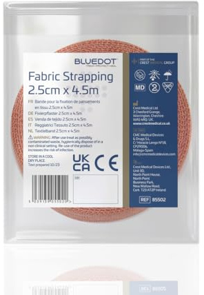 Fabric Strapping First Aid Tape - 2.5 centimetres x 4.5 metres (1 Tape)