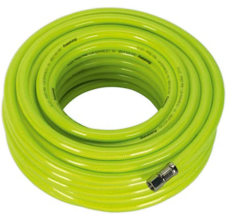 Sealey Ahfc20 Air Hose High Visibility 20Mtr X ?8Mm with 1/4In Bsp Unions