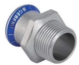 'Geberit Mapress Edelstahl – Union männlich Durchmesser 15 mm 1/2 Edelstahl