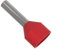 AUPROTEC Aderendhülsen Twin von 0,5-16 mm² isoliert 10-1000 Stück Auswahl: (50 Stück, 1.0 mm² rot)