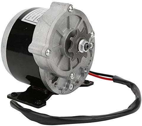Alomejor Getriebemotor 12V 24V 250W Geräuscharmer Metall Brush Elektrischer Getriebemotor Drehzahl Minderung Motor mit hohem Drehmoment für Elektrofahrradmodifikationszubehör