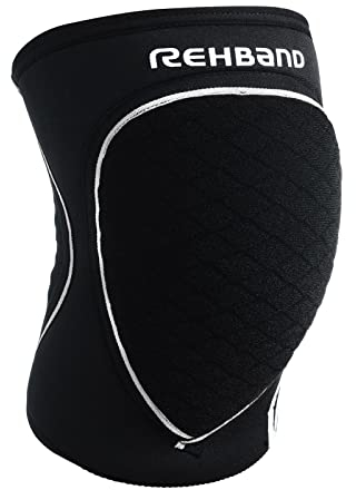 Rehband Knieschützer für Volleyball, Handball & Hallensport, Neopren Knieschoner komfortabel & enganliegend, Sport-Knieprotektor für Damen & Herren, Farbe:Schwarz, Größe:M