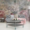 Muralo Selbstklebende FOTOTAPETE 300x210 TAPETE Wandtapeten Blumen Pfingstrosen Beton Vintage 3D Wohnzimmer Schlafzimmer Moderne Wandbilder XXL Wand Dekoration Abstrakt Br. 300 cm x Hö. 210 cm